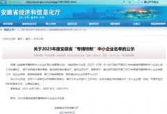  喜報！天馬鋁業被認定為安徽省專精特新中小企業